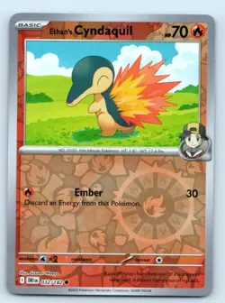 Ethan's Cyndaquil 032/182 Common Destined Rivals Pokemon Reverse Holo Near Mint - Image 1