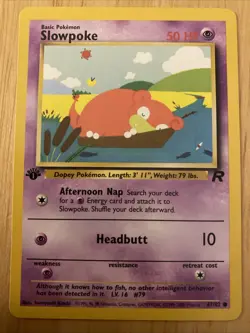 Pokemon TCG Team Rocket 1st Edition #67/82 Slowpoke - Image 1