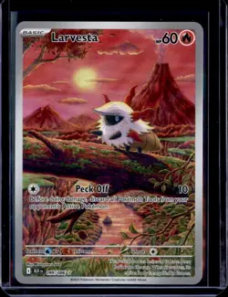 Larvesta 099/086 Holo Illustration Rare Black Bolt Pokemon Holo Near Mint - Image 1