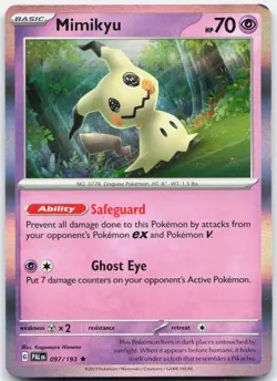 Mimikyu 097/193 Rare Paldea Evolved Pokemon Holo Near Mint - Image 1