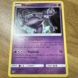 Pokemon Cracked Ice Mewtwo 75/214 Sun & Moon Unbroken Bonds Non-Holo Rare 2019 - Image 1