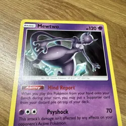 Pokemon Cracked Ice Mewtwo 75/214 Sun & Moon Unbroken Bonds Non-Holo Rare 2019 - Image 2