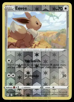 2021 Pokemon Eevee Common Evolving Skies 125/203 Reverse Holo LP - Image 1