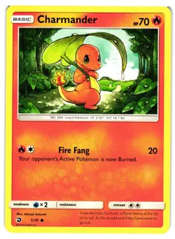 Pokemon TCG Charmander 1/70 Dragon Majesty Regular LP - Image 1