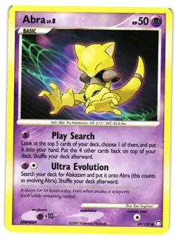 Pokemon TCG Abra 69/123 Common Mysterious Treasures LP/MP - Image 1