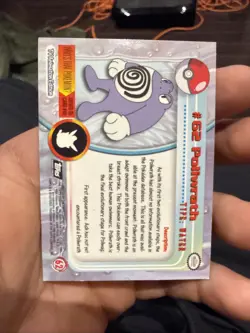 1999 Topps Pokemon TV Animatio POLIWRATH #62 Texture Holo Silver Foil Black Logo - Image 2