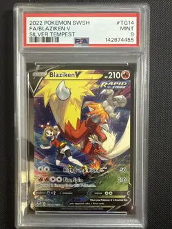 PSA 9 Blaziken V Tg14/tg30 Silver Tempest Pokemon - Image 1