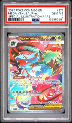 2025 POKEMON MEG EN-MEGA EVOLUTION #177 MEGA VENUSAUR EX PSA 10 - Image 1
