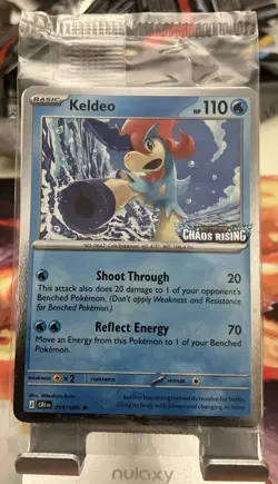 Pokemon Keldeo Chaos Rising PROMO 019/086 Basic Aqua 110 HP Card English SEALED - Image 1