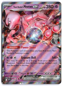 Team Rocket's Mewtwo ex 205 SV: Scarlet & Violet Promo Cards Holofoil EN Poke... - Image 1