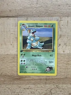 Pokemon Card - Giovanni's Nidoqueen Gym Challenge 23/132 Rare 1st Edition LP - Image 1
