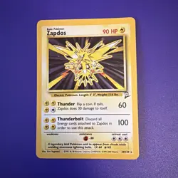 Zapdos 20/130 Base Set 2 Unlimited Rare Holo Pokemon Card WOTC 2000 LP - Image 1