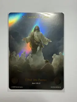 The Ascension of Jesus 2025 Sacred Legacy FULL ART Holo Foil Card 100/100 Rare - Image 1