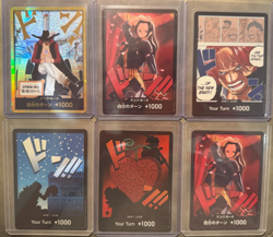 One Piece TCG DON!! Card Lot Gold mihawk don + more promo etc - Image 1