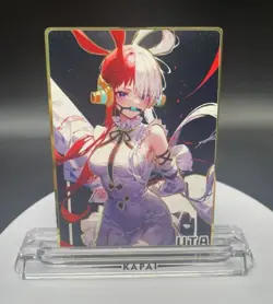 One Piece. Waifu Collection Metal Gold Plate Die Cut UTA Sexy Waifu Card - Image 1