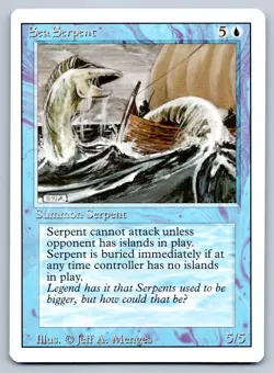 MTG Sea Serpent C Revised Edition (3ED) NM Magic - Image 1