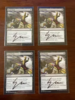MTG magic the gathering - Fatal Push signed Eric Deshamps - Image 1