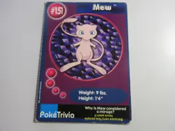 Mew PokeTrivia Burger King Pokemon Card LP - Image 1