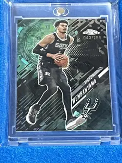 2025-26 Topps Chrome - Go Time Victor Wembanyama #GT-11 Teal Refractor /299 - Image 1