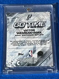 2025-26 Topps Chrome - Go Time Victor Wembanyama #GT-11 Teal Refractor /299 - Image 2