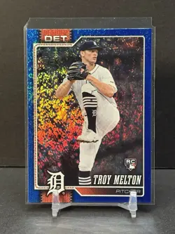 2026 Topps Series 1 Rookie Troy Melton Blue Holo Foil /150 RC #212 Tigers - Image 1