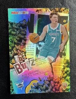 2025-26 Topps NBA Hoops KON KNUEPPEL RC The Buzz Insert Green Holo SP Parallel - Image 1
