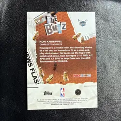 2025-26 Topps NBA Hoops KON KNUEPPEL RC The Buzz Insert Green Holo SP Parallel - Image 2