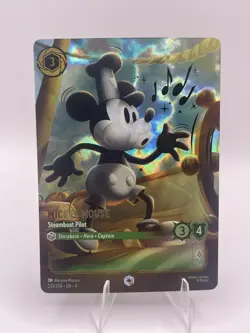 Disney Lorcana TCG Mickey Mouse Steamboat Pilot Enchanted Fabled 231/204 - Image 1