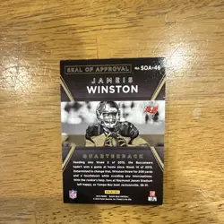 Panini 2015 Black Gold Seal of Approval Jameis Winston Buccaneers RC /149 - Image 2