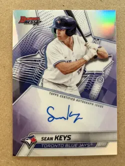 2025 Sean Keys Bowman’s Best of 2025 Refractor Auto Card #B25-SK Blue Jays - Image 1