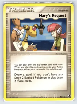 Mary's Request 86/115 2005 EX Unseen Forces Pokemon Card Uncommon - Lp - Image 1