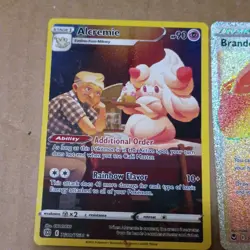 Pokemon TCG 2-Card Foil Lot: Alcremie TG08/TG30, Brandon 203/195 - Image 2