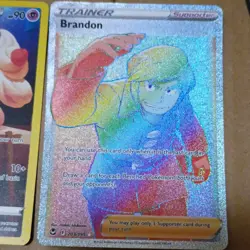 Pokemon TCG 2-Card Foil Lot: Alcremie TG08/TG30, Brandon 203/195 - Image 3