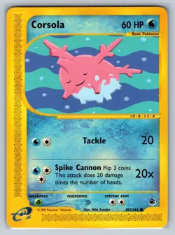 Corsola Pokemon e-Card Series Expedition #102 2002 - Image 1