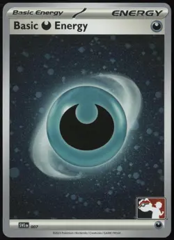 Basic Darkness Energy (Cosmos Holo) 007 Prize Pack Series Cards Holo Pokemon NM - Image 1
