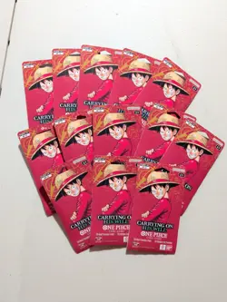 One Piece Card Game OP-13 Carrying On His Will Booster Pack Lot 13 Packs Sleeved - Image 1