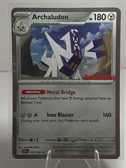 Archaludon (Gamestop Exclusive) 107/142 Holo Miscellaneous Cards & Products NM - Image 1