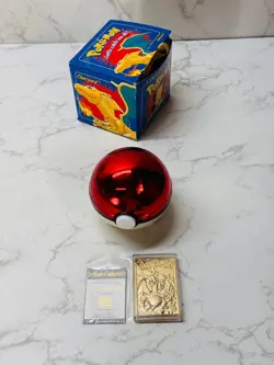 Pokemon Charizard 1999 23k Gold Plated Trading Card With Ball Nice - Image 4
