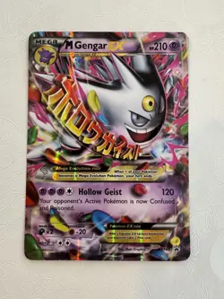 Pokemon M Gengar EX XY166 XY Promo Full Art Holo Mega Card 210 HP Hollow Geist - Image 1
