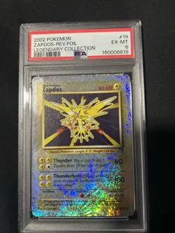 Pokemon TCG Zapdos Holo Rare Card Legendary Collection 19/110 PSA 6 - Image 1
