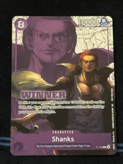 Shanks (Winner Pack 2026 Vol. 2) P-104 One Piece Promo Card Foil NM - Image 1