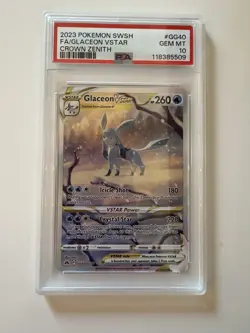 Pokemon TCG Glaceon VSTAR Holo Card Crown Zenith: Galarian Gallery GG40/GG70 - Image 1