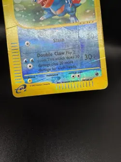 Pokemon TCG Feraligatr Reverse Holo Rare Card 46/165 Expedition - Damaged - Image 4