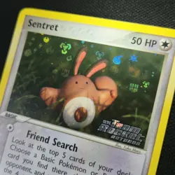 Sentret 75/109 Team Rocket Returns Reverse Holo Yuka Morii Clay Pokemon Card - Image 1