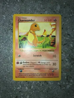 Pokemon TCG Cards SHADOWLESS Base Set Charmander 46/102 PLAYED - Image 3