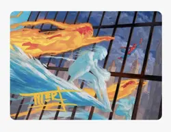 Iceman and Firestar Art Card (Gold-Stamped Signature) Marvel Super Heroes - Image 1