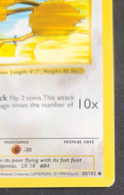 Pokemon Card Doduo Shadowless 1st Edition Base Set Common 48/102 HP - Image 4