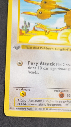 Pokemon Card Doduo Shadowless 1st Edition Base Set Common 48/102 HP - Image 5