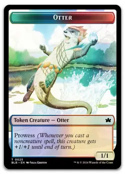 Otter // Thornplate Intimidator Double-Sided Token (Foil) NM Bloomburrow - Image 1