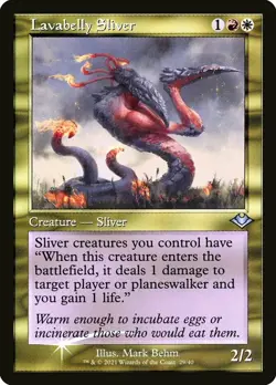 1x Lavabelly Sliver - Foil Etched - Retro Frame MTG - Modern Horizons - NM-Mint - Image 1